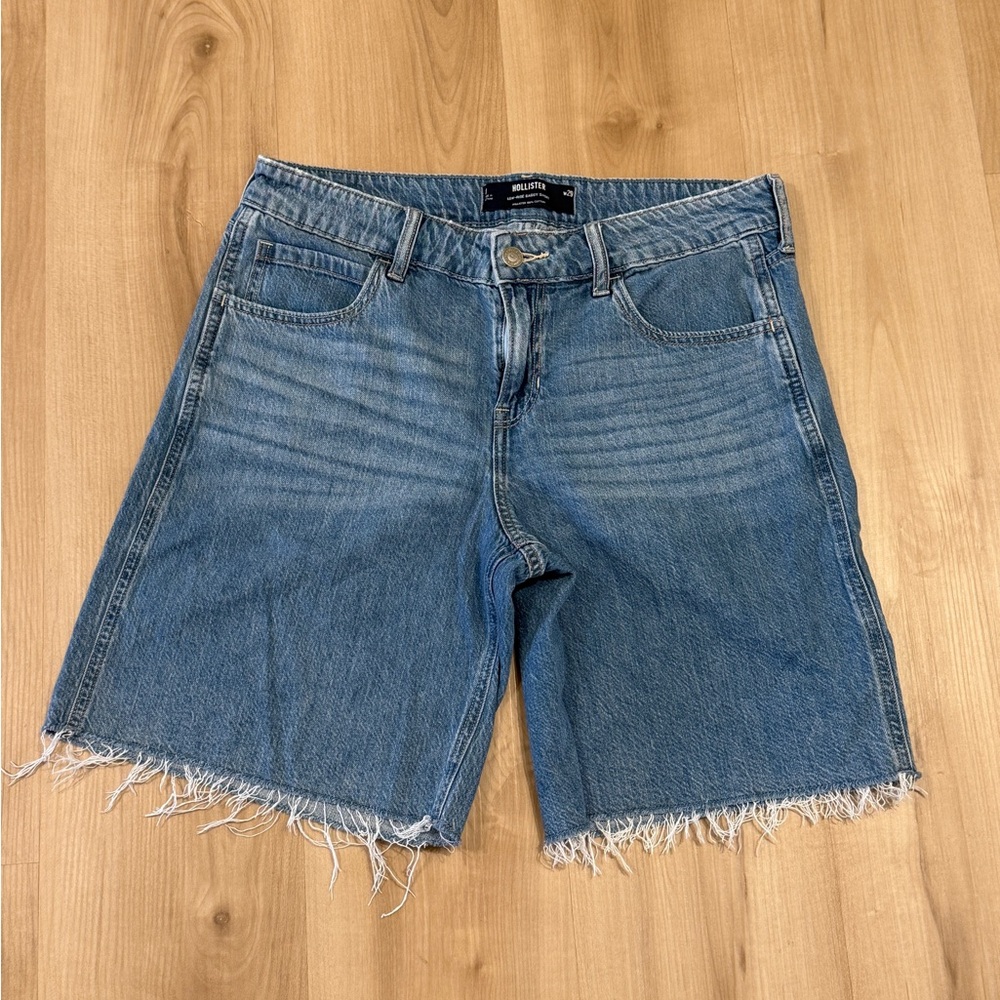 Hollister Distressed Jorts with Frayed Hem